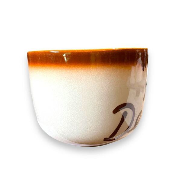 Vintage “Texas Demitasse” Pair Ceramic Glazed Oversized Coffee Mugs Japan Made - Picture 4 of 16